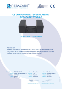 CE Conformiteitsverklaring Stabilo REBACARE®